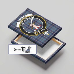 ScotsTee Shop Scottish McRae of America Clan Crest Tartan Framed Canvas Print Wall Art