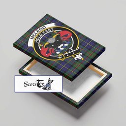 ScotsTee Shop Scottish McLeod of Harris Modern Clan Crest Tartan Framed Canvas Print Wall Art