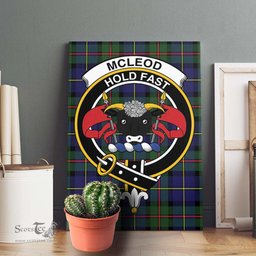 ScotsTee Shop Scottish McLeod of Harris Modern Clan Crest Tartan Framed Canvas Print Wall Art