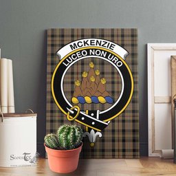 ScotsTee Shop Scottish Mckenzie Hunting Clan Crest Tartan Framed Canvas Print Wall Art