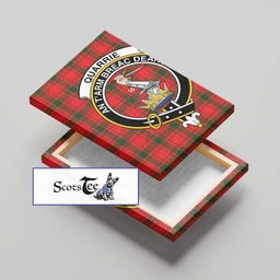 ScotsTee Shop Scottish Quarrie Modern Clan Crest Tartan Framed Canvas Print Wall Art