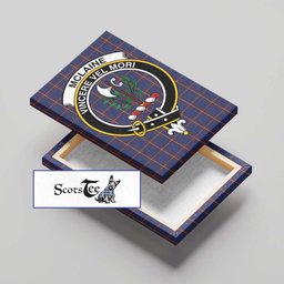 ScotsTee Shop Scottish McLaine of Lochbuie Clan Crest Tartan Framed Canvas Print Wall Art