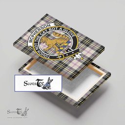 ScotsTee Shop Scottish McPherson Dress Ancient Clan Crest Tartan Framed Canvas Print Wall Art