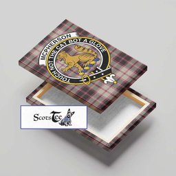 ScotsTee Shop Scottish McPherson Hunting Ancient Clan Crest Tartan Framed Canvas Print Wall Art