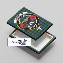 ScotsTee Shop Scottish McLeod of Skye Clan Crest Tartan Framed Canvas Print Wall Art