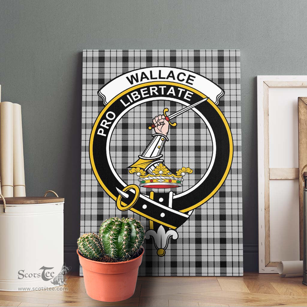 ScotsTee Shop Scottish Wallace Dress Clan Crest Tartan Framed Canvas Print Wall Art