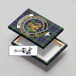 ScotsTee Shop Scottish McThomas Modern Clan Crest Tartan Framed Canvas Print Wall Art