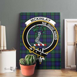 ScotsTee Shop Scottish McKinlay Modern Clan Crest Tartan Framed Canvas Print Wall Art