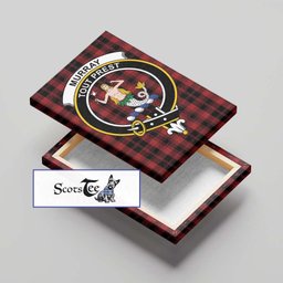 ScotsTee Shop Scottish Murray of Ochtertyre Clan Crest Tartan Framed Canvas Print Wall Art