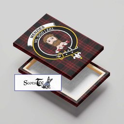 ScotsTee Shop Scottish Menzies Hunting Clan Crest Tartan Framed Canvas Print Wall Art