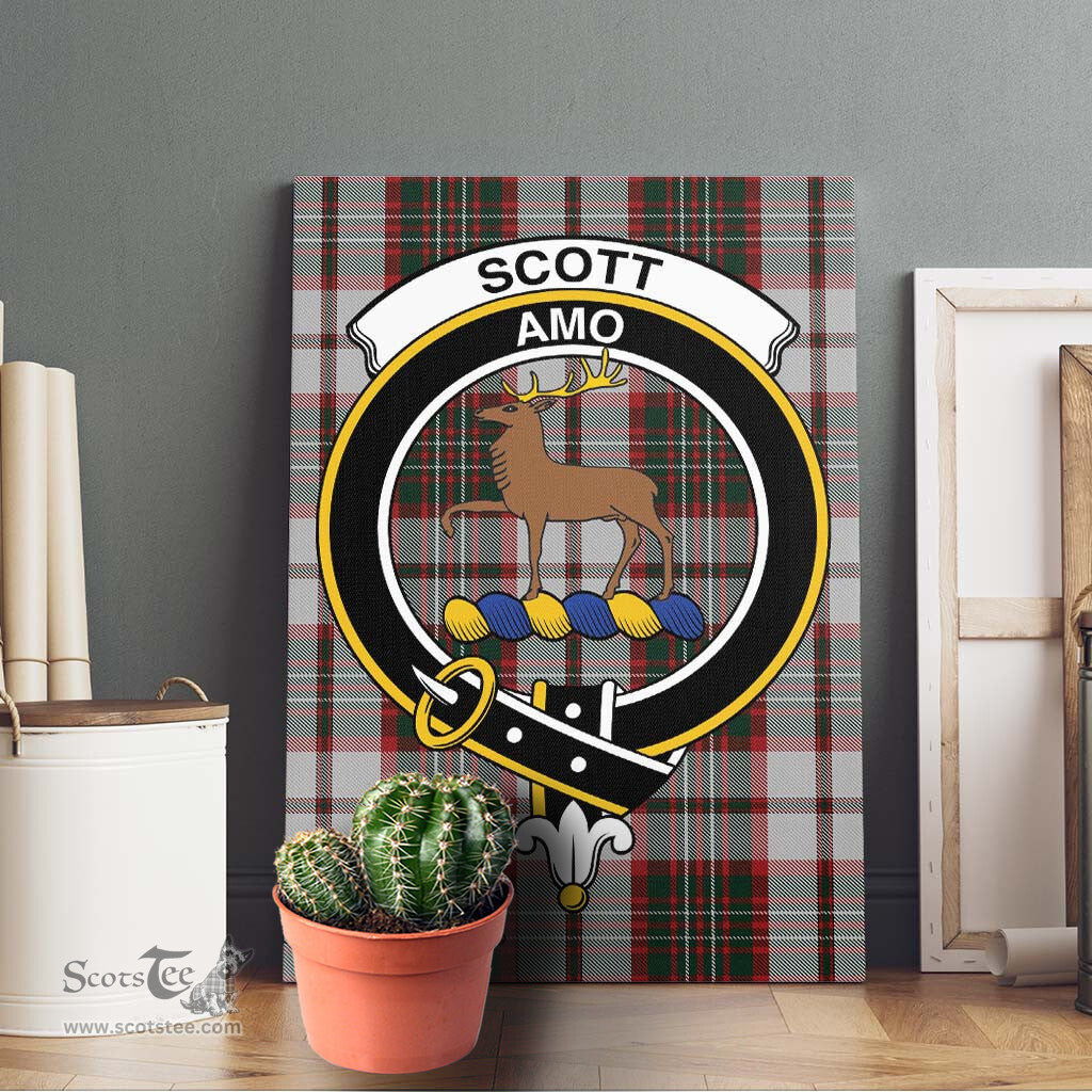 ScotsTee Shop Scottish Scott Dress Clan Crest Tartan Framed Canvas Print Wall Art