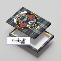 ScotsTee Shop Scottish McLeod Of Californian Clan Crest Tartan Framed Canvas Print Wall Art