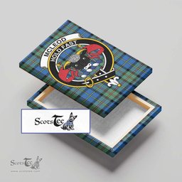 ScotsTee Shop Scottish McLeod of Harris Ancient Clan Crest Tartan Framed Canvas Print Wall Art