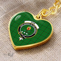ScotsTee Shop Scottish Don (Tribe-of-Mar) Clan Crest Tartan Keychain Heart Shape