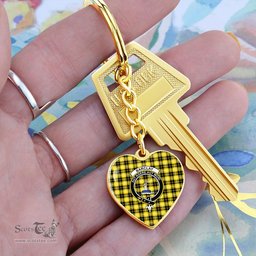 ScotsTee Shop Scottish Barclay Dress Modern Clan Crest Tartan Keychain Heart Shape