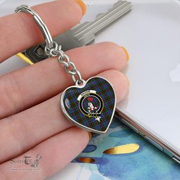 ScotsTee Shop Scottish Brodie Hunting Modern Clan Crest Tartan Keychain Heart Shape