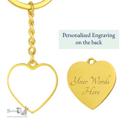 ScotsTee Shop Scottish Borthwick Dress Ancient Clan Crest Tartan Keychain Heart Shape