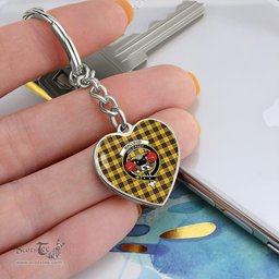 ScotsTee Shop Scottish MacLeod of Lewis Ancient Clan Crest Tartan Keychain Heart Shape