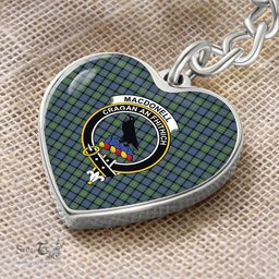 ScotsTee Shop Scottish MacDonnell of Glengarry Ancient Clan Crest Tartan Keychain Heart Shape