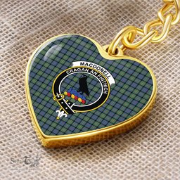 ScotsTee Shop Scottish MacDonnell of Glengarry Ancient Clan Crest Tartan Keychain Heart Shape
