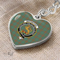 ScotsTee Shop Scottish MacKintosh Hunting Ancient Clan Crest Tartan Keychain Heart Shape