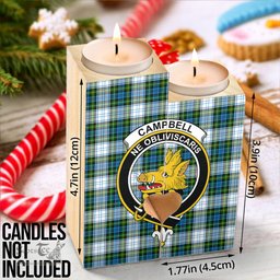 ScotsTee Shop Scottish CampDress Clan Crest Tartan Wooden Candle Holder