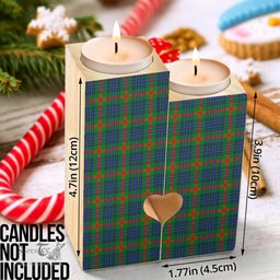 ScotsTee Shop Scottish Aiton Clan Tartan Wooden Candle Holder