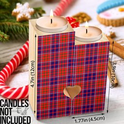 ScotsTee Shop Scottish Cameron of Lochiel Modern Clan Tartan Wooden Candle Holder