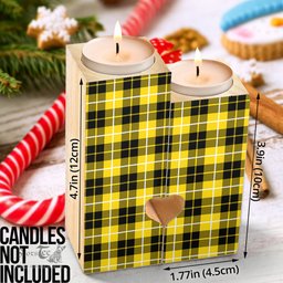 ScotsTee Shop Scottish Barclay Dress Modern Clan Tartan Wooden Candle Holder