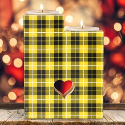 ScotsTee Shop Scottish Barclay Dress Modern Clan Tartan Wooden Candle Holder