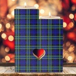 ScotsTee Shop Scottish Arbuthnot Modern Clan Tartan Wooden Candle Holder