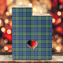 ScotsTee Shop Scottish Baird Ancient Clan Tartan Wooden Candle Holder