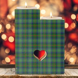 ScotsTee Shop Scottish Cranstoun Clan Tartan Wooden Candle Holder