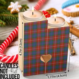 ScotsTee Shop Scottish Fraser Ancient Clan Tartan Wooden Candle Holder