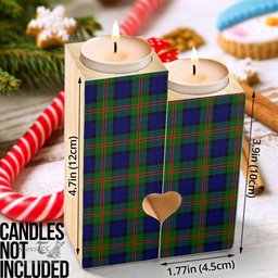 ScotsTee Shop Scottish Dundas Modern 02 Clan Tartan Wooden Candle Holder