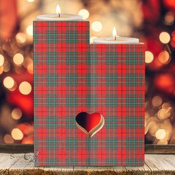ScotsTee Shop Scottish Cumming Modern Clan Tartan Wooden Candle Holder