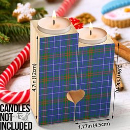 ScotsTee Shop Scottish Edmonstone Clan Tartan Wooden Candle Holder