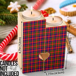 ScotsTee Shop Scottish Gow Modern Clan Tartan Wooden Candle Holder