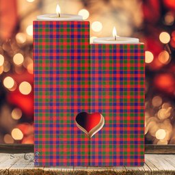 ScotsTee Shop Scottish Gow Modern Clan Tartan Wooden Candle Holder