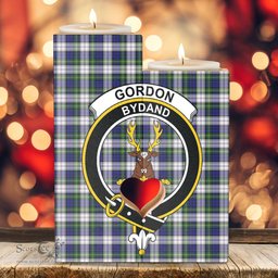 ScotsTee Shop Scottish Gordon Dress Modern Clan Crest Tartan Wooden Candle Holder