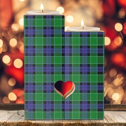 ScotsTee Shop Scottish Graham of Menteith Modern Clan Tartan Wooden Candle Holder