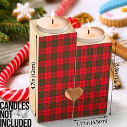 ScotsTee Shop Scottish Grant Modern Clan Tartan Wooden Candle Holder
