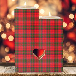 ScotsTee Shop Scottish Grant Modern Clan Tartan Wooden Candle Holder