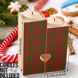 ScotsTee Shop Scottish Drummond Clan Clan Tartan Wooden Candle Holder