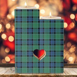 ScotsTee Shop Scottish Graham of Menteith Ancient Clan Tartan Wooden Candle Holder