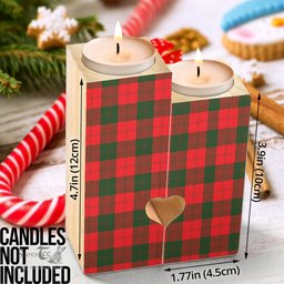ScotsTee Shop Scottish Erskine Modern Clan Tartan Wooden Candle Holder