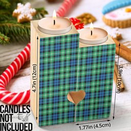 ScotsTee Shop Scottish Graham of Montrose Ancient Clan Tartan Wooden Candle Holder