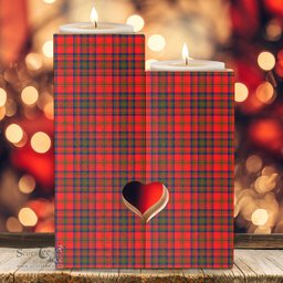 ScotsTee Shop Scottish Matheson Modern Clan Tartan Wooden Candle Holder