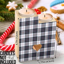 ScotsTee Shop Scottish MacRae Dress Modern Clan Tartan Wooden Candle Holder
