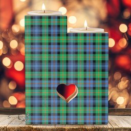 ScotsTee Shop Scottish Murray of Atholl Ancient Clan Tartan Wooden Candle Holder